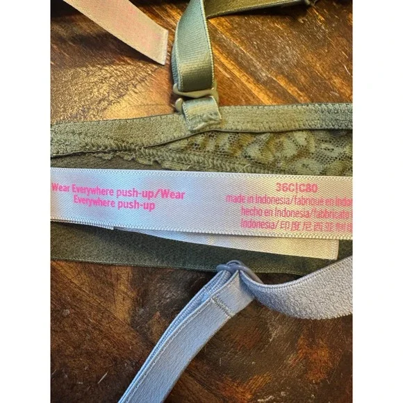 Victoria's Secret PINK Wear Everywhere Super Push Up & Tshirt Bra Lot 5pc 36C - Picture 8 of 14